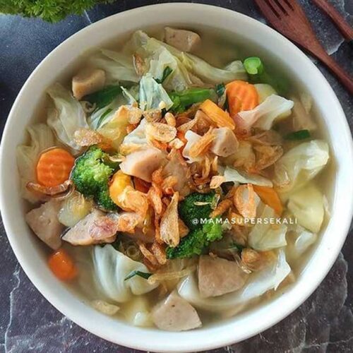 Resep Sop Bakso Sayuran Enak Gurih Dan Super Lezat